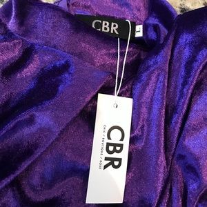 ZCrave velvet high split rich purple maxi dress.